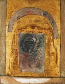 Arie Aroch - Pink Arch On Gold