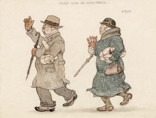 Arie Martinus Luyt - Haast voor de kersttrein: catching the Christmas train