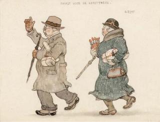 Arie Martinus Luyt - Haast voor de kersttrein: catching the Christmas train