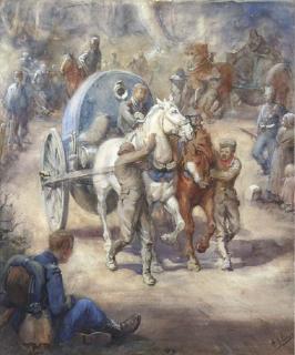 Arie Martinus Luyt - Soldiers at the Grebbeberg during the First World War