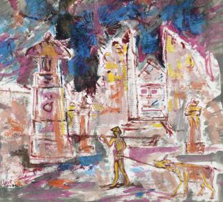 Arie Smit - Farmer Going Home With His Cow, Bali