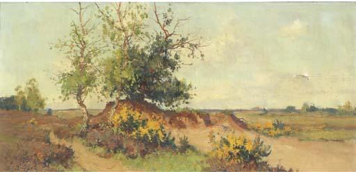 Arie Zwart - Birches and broom on the heath