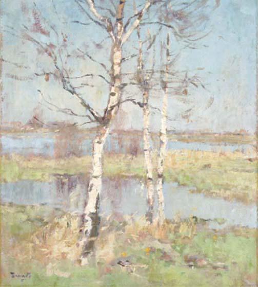 Arie Zwart - Birches in spring
