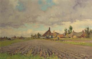 Arie Zwart - Peasants working in the fields