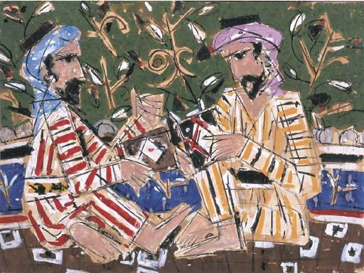 Arieh Lubin - Card Players