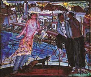 Arifien Neif - Payung Fantasi di Jembatan Merah, Surabaya (On the Red Bridge in Surabaya)