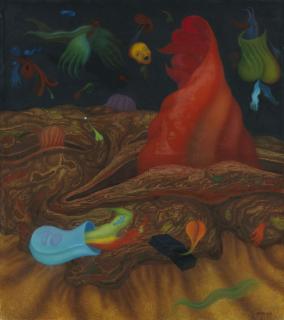 Arik Brauer - Plastikspeiender Berg