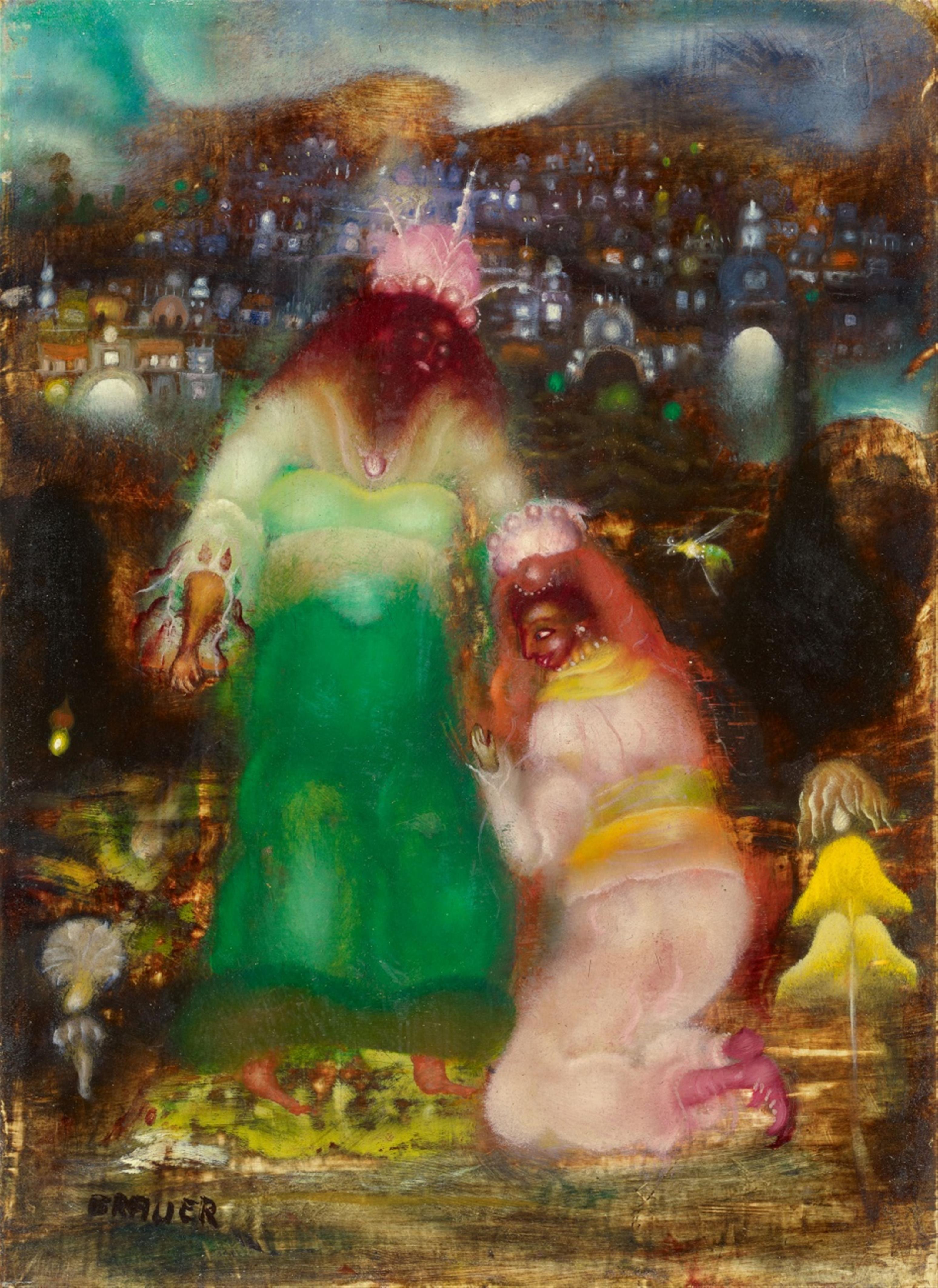 Arik Brauer - Salomon und die Königin von Saba