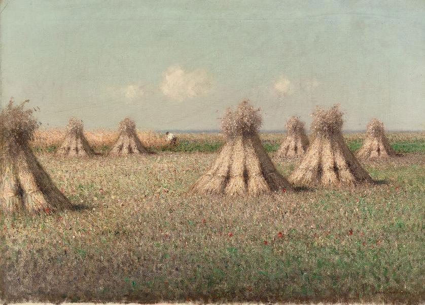 Aris Knikker - Poppies and haystacks