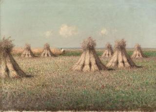 Aris Knikker - Poppies and haystacks