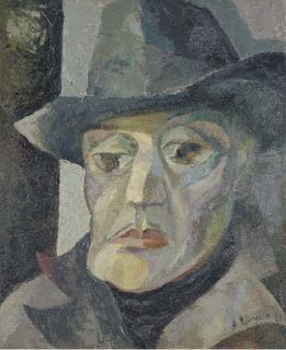 Aristarkh Vasil\'Evich Lentulov - Portrait Of A Man Wearing A Hat
