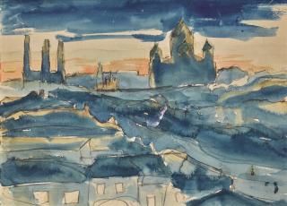 Aristarkh Vasilievich Lentulov - Crimson Sunset, Moscow