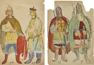Aristarkh Vasilievich Lentulov - Three Costume Designs For Ilya Muromets