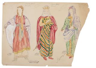 Aristarkh Vasilievich Lentulov - Three Costume Designs For Ilya Muromets