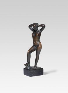 Aristide Maillol - Baigneuse Debout Se Coiffant 26 Cm High.