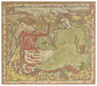 Aristide Maillol - Deux Jeunes Femmes dans un verger, projet de tapisserie