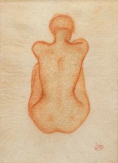 Aristide Maillol - Femme nue assise de dos