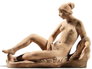 Aristide Maillol - Jeune Fille Couchée, Après Le Bain (Etude Pour \