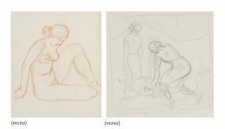 Aristide Maillol - Nu assis, genou gauche replié