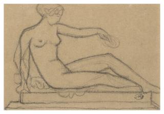 Aristide Maillol - Nu assis (recto; verso)