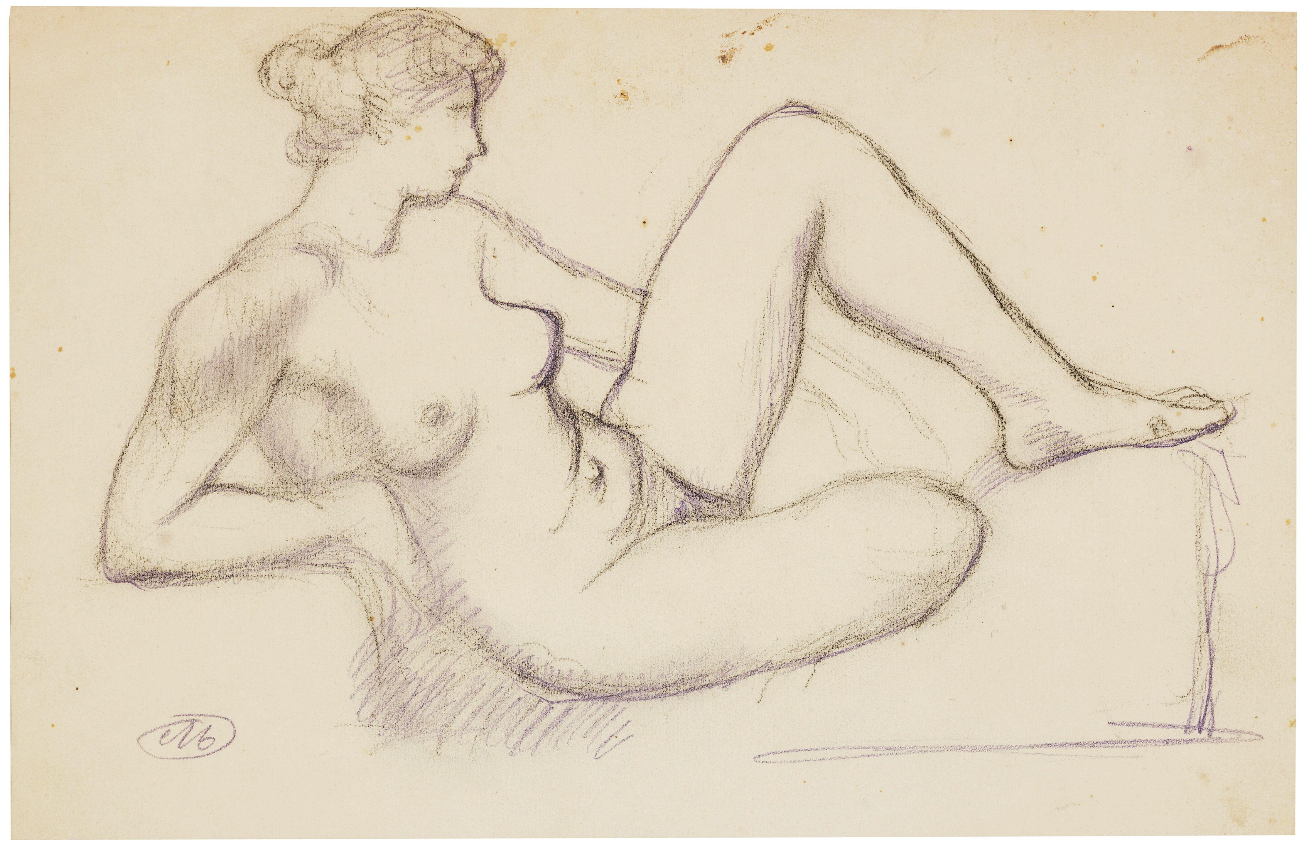 Aristide Maillol - Nu de profil accoudé