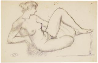 Aristide Maillol - Nu de profil accoudé