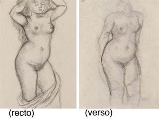 Aristide Maillol - Nue debout (recto and verso)