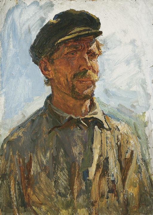 Arkadii Aleksandrovich Plastov - Portrait of Stepan Nazarov