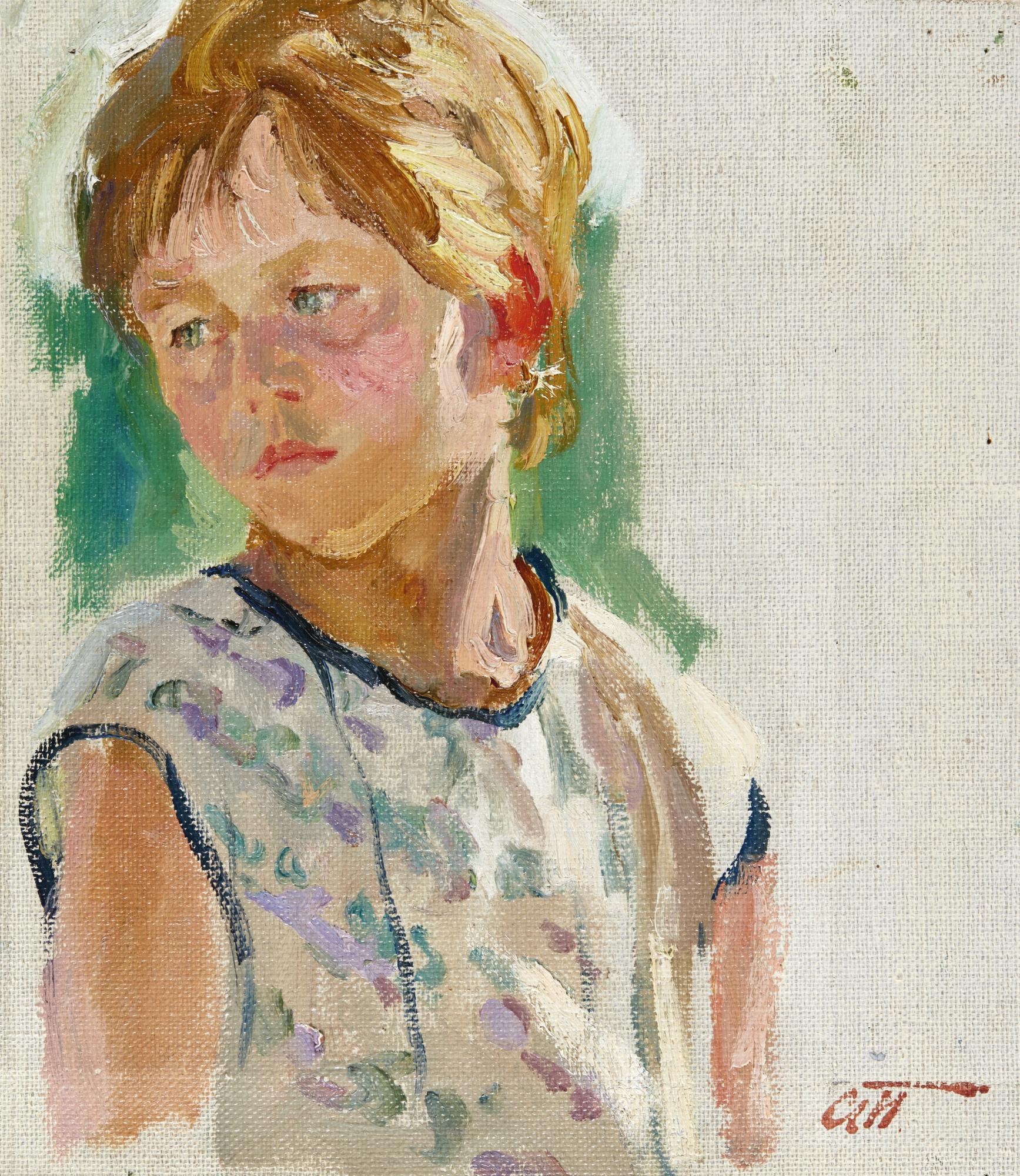 Arkady Alexandrovich Plastov - Portrait Of A Girl