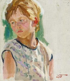 Arkady Alexandrovich Plastov - Portrait Of A Girl
