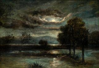 Arkhip Ivancvich Kuindzhi - Landscape In Moonlight.