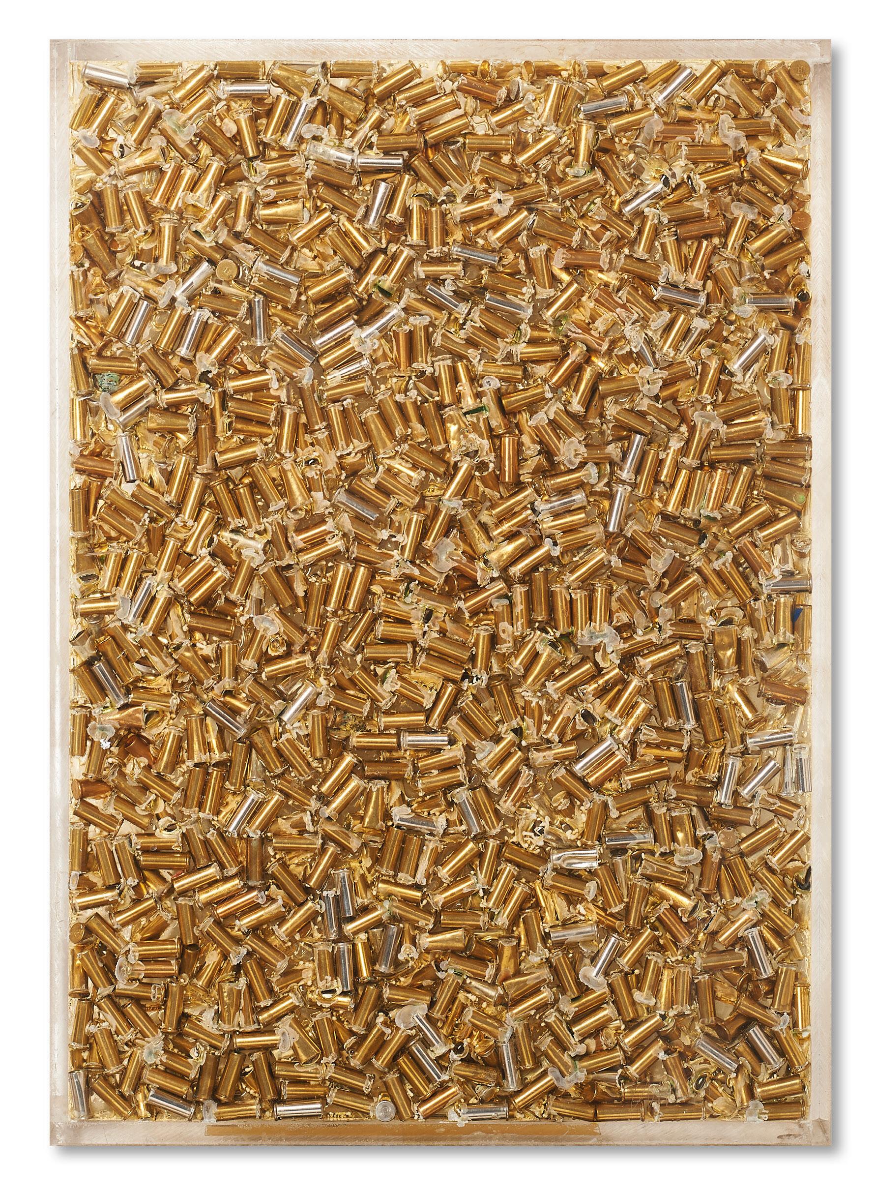 Arman - n. 5 construction with empty cartridges