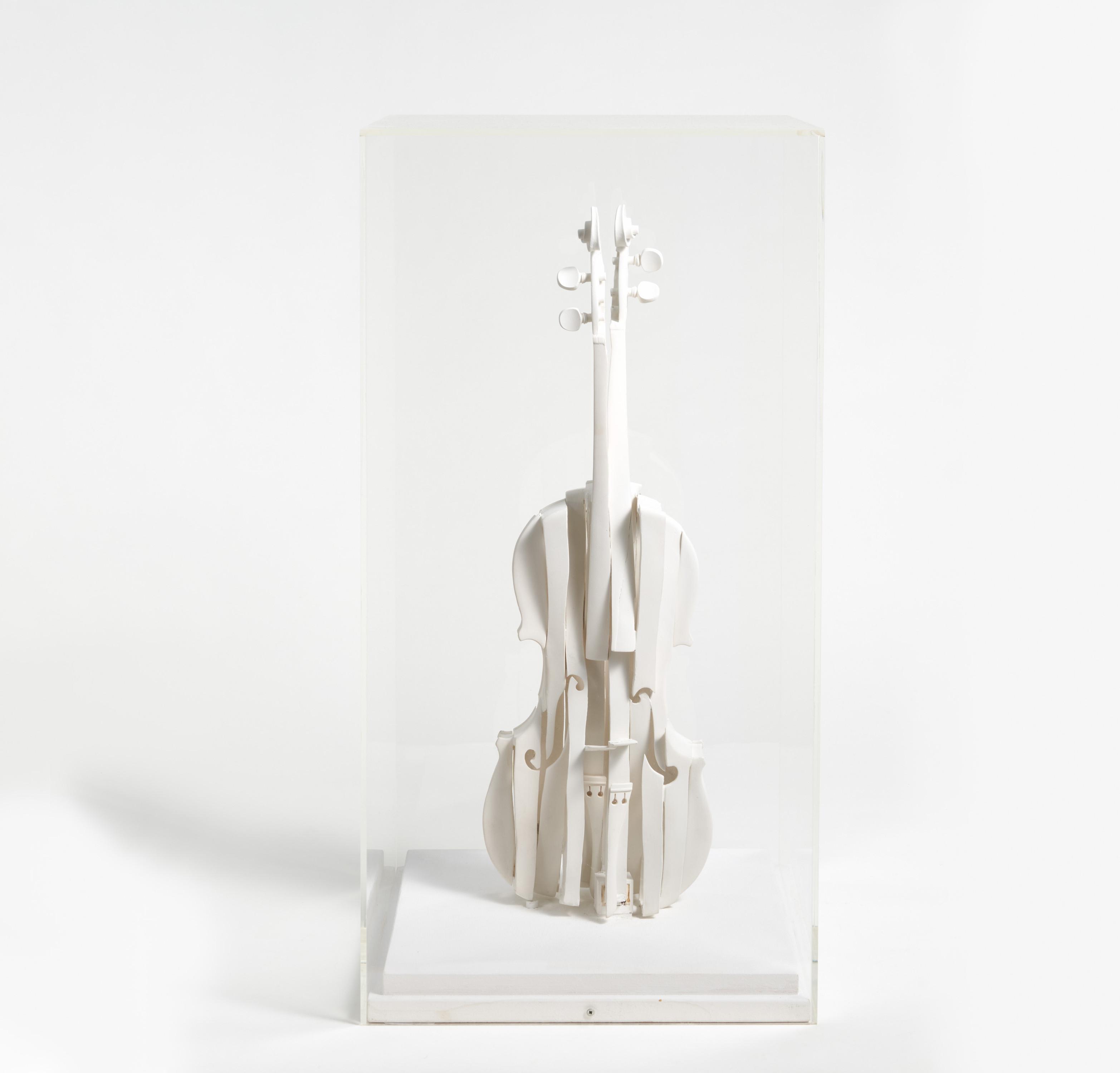 Arman - Violon Découpé Blanc.