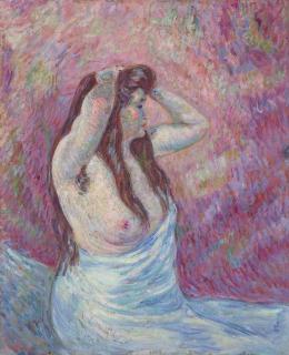 Armand Guillaumin - Jeune femme nue drapée