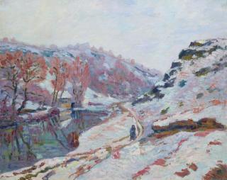 Armand Guillaumin - La Vallée de la Sedelle sous la neige, Creuse