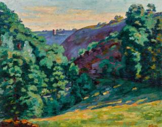 Armand Guillaumin - Le Ravin de la folie, vue de Chateau Crozant