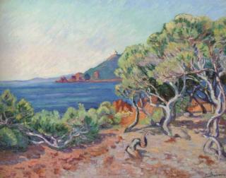 Armand Guillaumin - L\'entrée de la baie d\'Agay, le matin