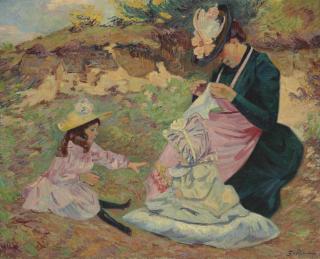 Armand Guillaumin - Madame Guillaumin et ses filles