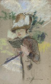 Armand Guillaumin - Madame Guillaumin Lisant