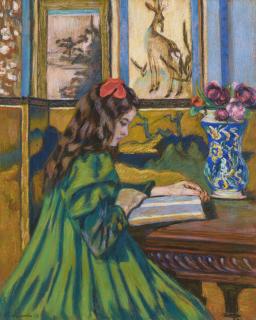 Armand Guillaumin - Madeleine Guillaumin lisant