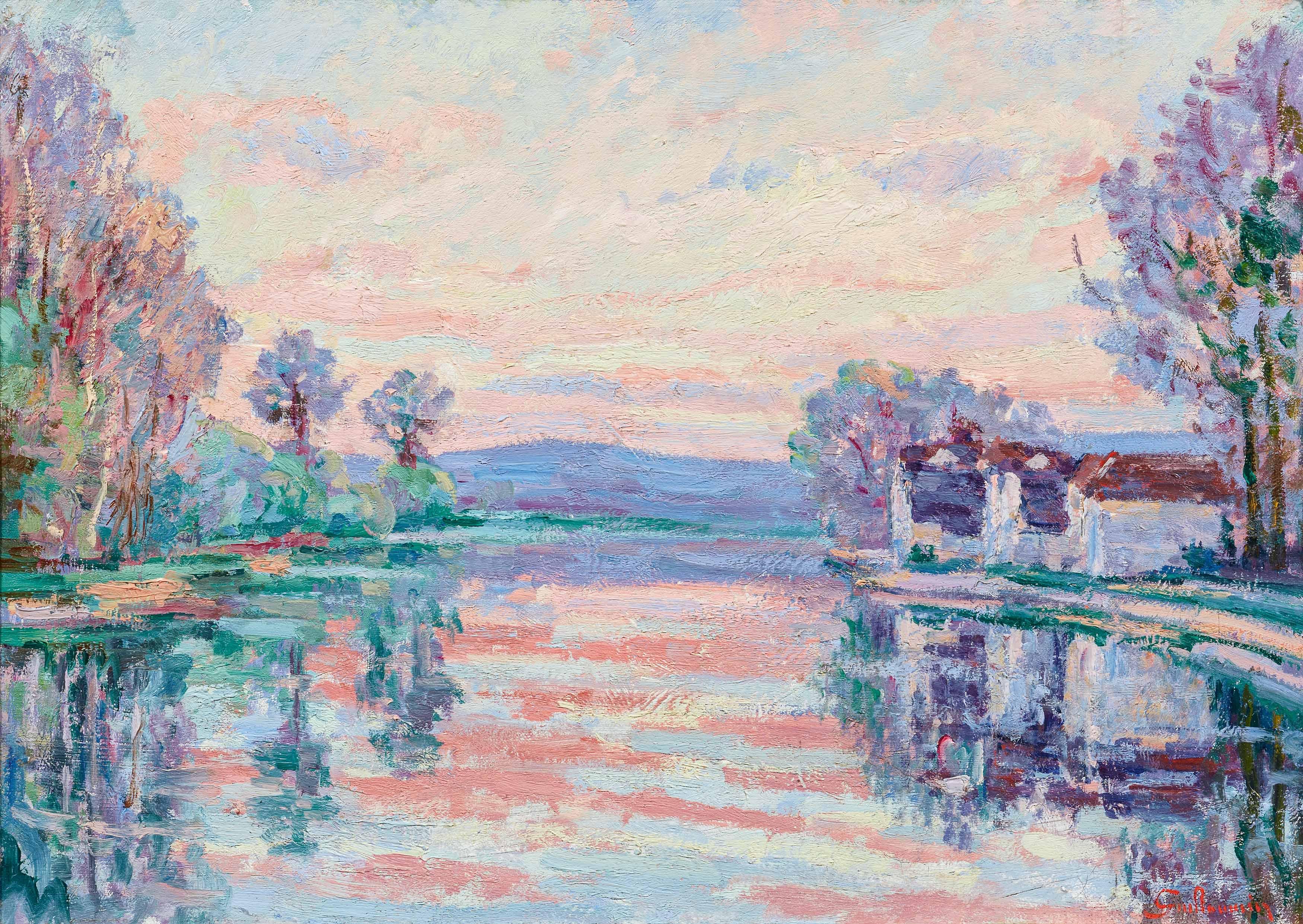 Armand Guillaumin - Morgenstimmung am Seine-Ufer bei Samois.