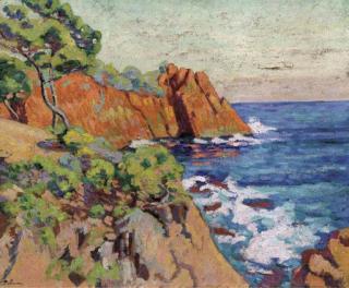 Armand Guillaumin - Rochers au bord de la mer à Agay