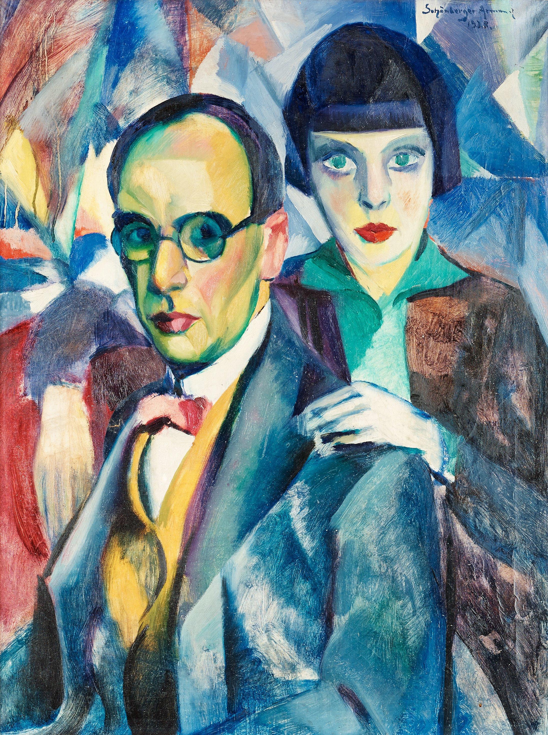 Armand Schönberger - Self-portrait, with his daughter Vera