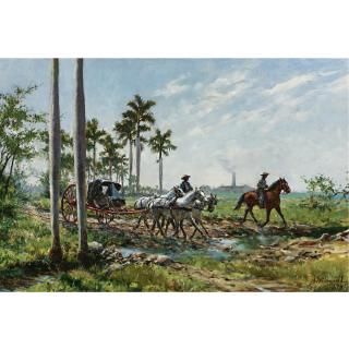 Armando Menocal - Paisaje Con Carroza E Ingenio (Landscape With Carriage And Sugarmill)