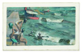 Armando Morales - Bañistas En El Puerto De Granada