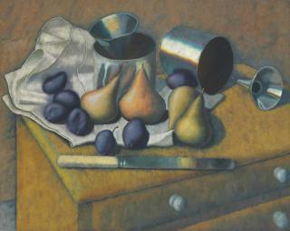 Armando Morales - Bodegón: ciruelas y peras I
