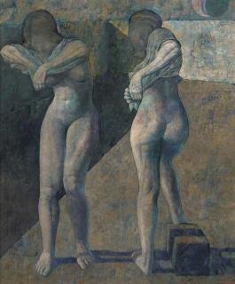 Armando Morales - Dos mujeres desvistiéndose