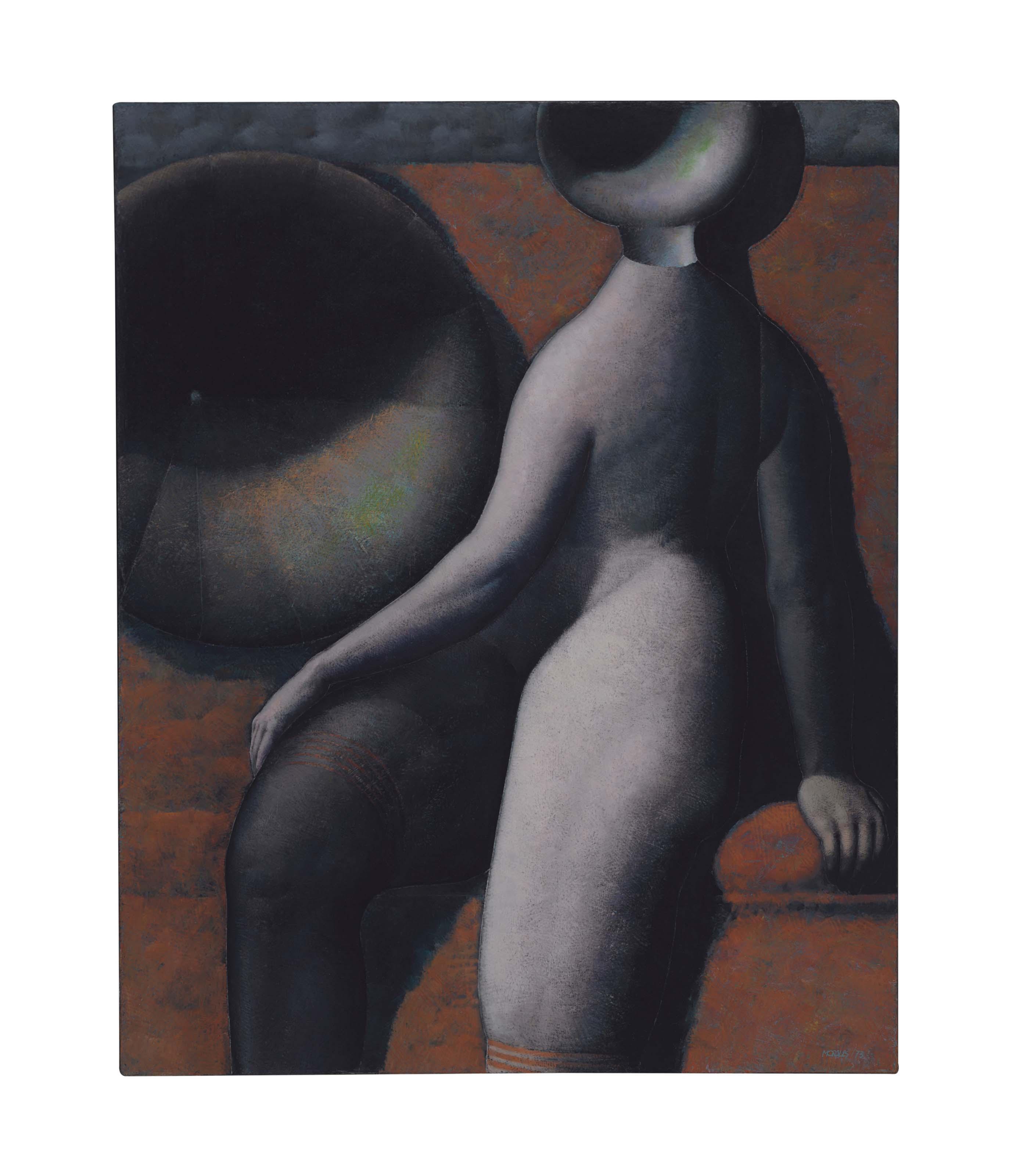 Armando Morales - Nude in Front of a Gramophone