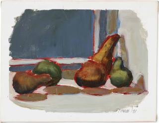 Armando Morales - Three Pears, Two Apples, Window Sill II