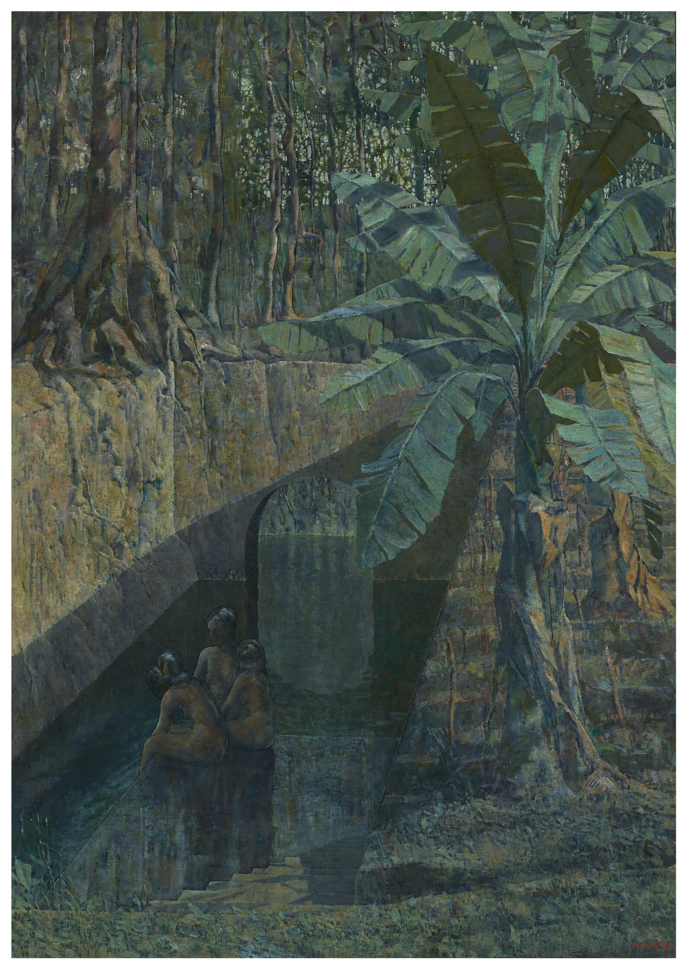 Armando Morales - Trois baigneuses dans la forêt